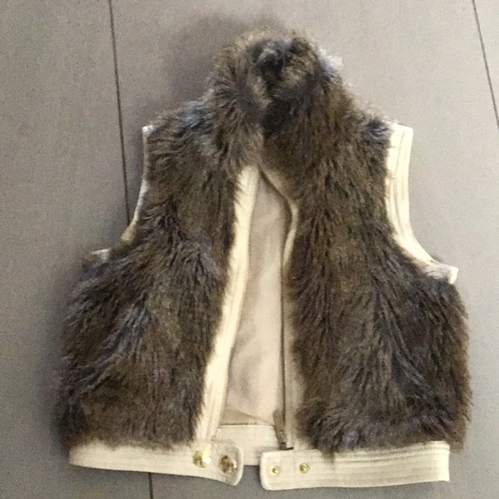 Girls vests leather